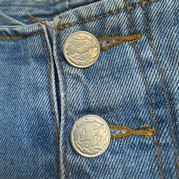 Vintage Hot‎ And The Gang Size 5 Blue Denim Made in USA Flare Jeans Button Fly - Picture 6 of 7